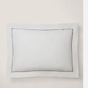 NEW Ralph Lauren Organic‎ Cotton Percale Palmer Standard Sham Loft Gray
